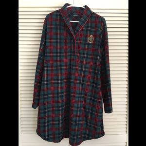 Lauren Ralph Lauren Soft Fleece Nightshirt XL